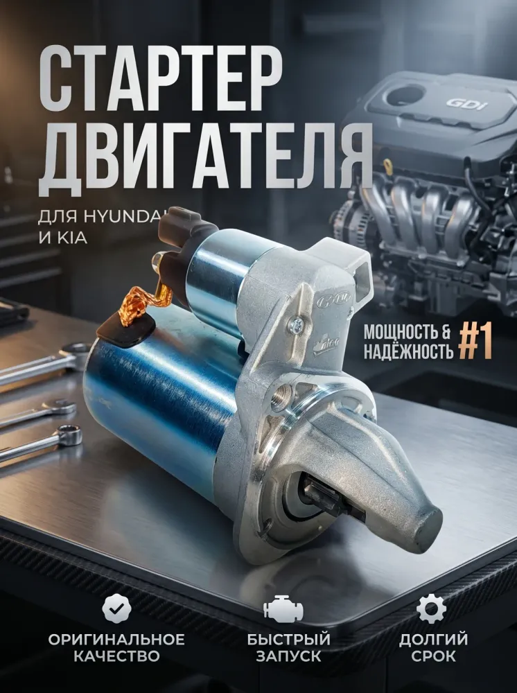 Стартер HYUNDAI Elantra (14-) и KIA Rio (15-) 361002B110