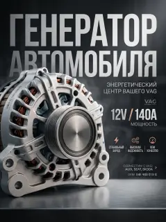 Генератор  VAG (Volkswagen, Audi, Skoda, Seat). 04E903015G