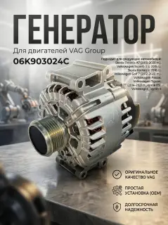 Генератор  Skoda, Volkswagen, Audi TT 06K903024C
