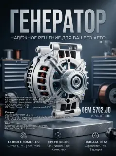 Генератор  Citroen, Peugeot и Mini. EP6  5702.J0