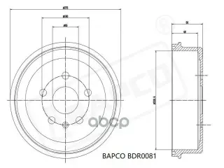 Барабан задний Polo;Rapid, BDR0081