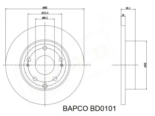 Диск тормозной перед (Optima), BD0071