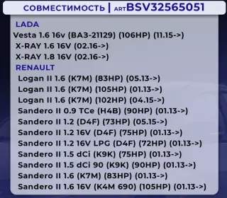 Фильтр салонный RENAULT Logan с 14г.-Sandero с 14г.-LADA Vesta с 15г.-X-Ray с 16г.-